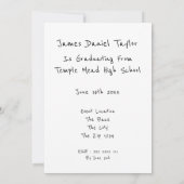 Faire-part I Diplômé Humour drôle (Dos)