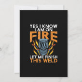 Faire-part I Know I Am On Fire - Funny Welder (Devant)
