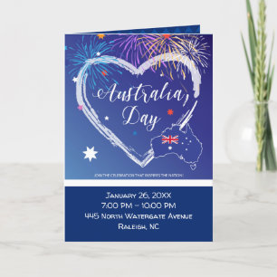 Faire-part "I LOVE AUSTRALIA" Australia Day 26 janvier