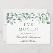 Faire-part I Moved Eucalyptus Verdure Aquarelle Moving (Devant)