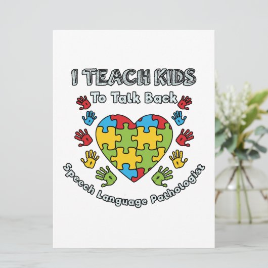 Faire-part I Teach Kids To Talk Back Speech Language (Debout devant)