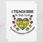 Faire-part I Teach Kids To Talk Back Speech Language (Devant / Derrière)