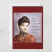 Faire-part Ida B Wells & Citation Belle Aquarelle (Devant)