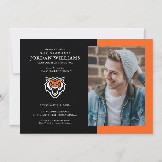 Faire-part Idaho State University Bengals Spirit Design (Devant)