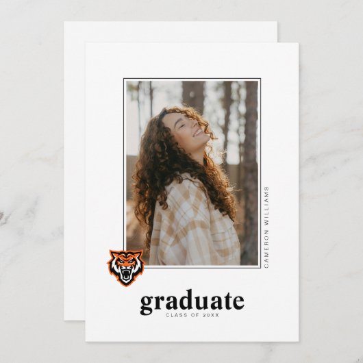 Faire-part Idaho State University Bengals Spirit Design (Devant / Derrière)