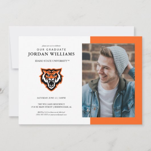 Faire-part Idaho State University Bengals Spirit Design (Devant)