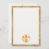 Faire-part Il Est Ressuscité Croix De Pâques, Fleurs, Pâques  (Dos)