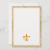 Faire-part Il Est Ressuscité Croix De Pâques, Fleurs, Pâques (Dos)