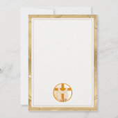 Faire-part Il Est Ressuscité Croix De Pâques, Fleurs, Pâques  (Dos)