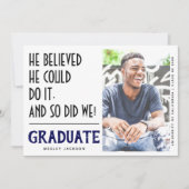 Faire-part 'Il Semblait Qu'Il Pouvait Le Faire' (Devant)