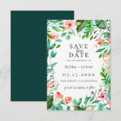 Faire-part Île botanique Fleur de corail Save The Date (Devant / Derrière)