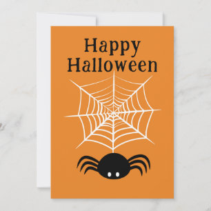 Faire-part Illustration d'araignée d'Halloween effrayante