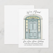 Faire-part Illustration de charme de la porte coloniale en mo (Devant / Derrière)