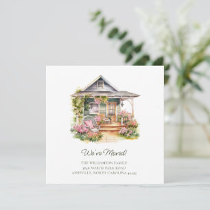 Faire-part Illustration de maison de campagne personnalisée N