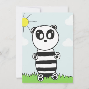 Faire-part Illustration de Panda Mignon