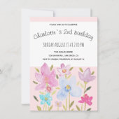 Faire-part Illustration Fleur sauvage d'aquarelle moderne (Devant)