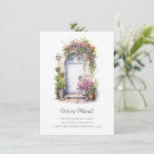 Faire-part Illustration florale de porte d'entrée personnalis (Debout devant)