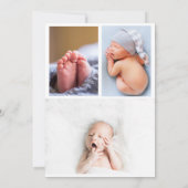 Faire-part Illustration Prince Lion Photo Collage Naissance (Dos)