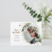 Faire-part Image Enregistrer La Carte Postale Date Mariage (Debout devant)