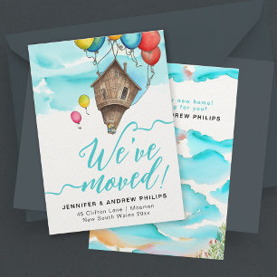 Faire-part Imaginaire moderne Moving Home Nouvelle adresse Aq