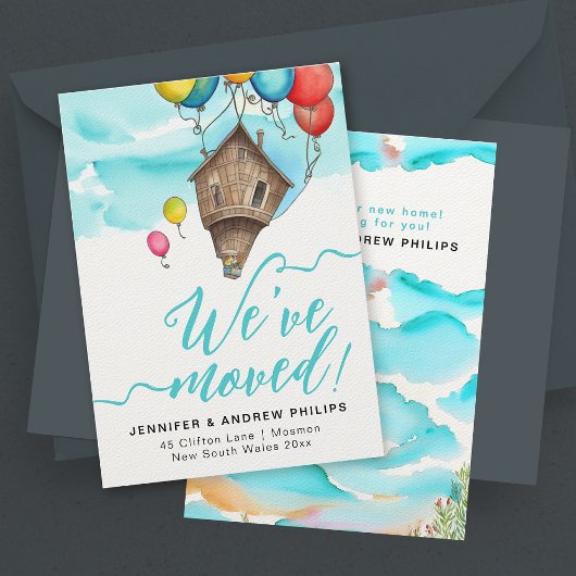 Faire-part Imaginaire moderne Moving Home Nouvelle adresse Aq