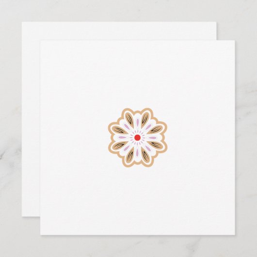 Faire-part Impression d'art floral Mandala | Décor Boho (Devant / Derrière)