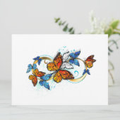 Faire-part Infinité de papillons monarques (Debout devant)