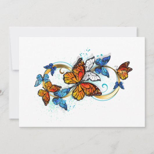 Faire-part Infinity of Monarch Butterflies (Devant)