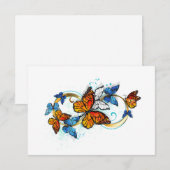 Faire-part Infinity of Monarch Butterflies (Devant / Derrière)