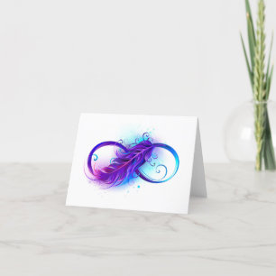 Faire-part Infinity with purple feather