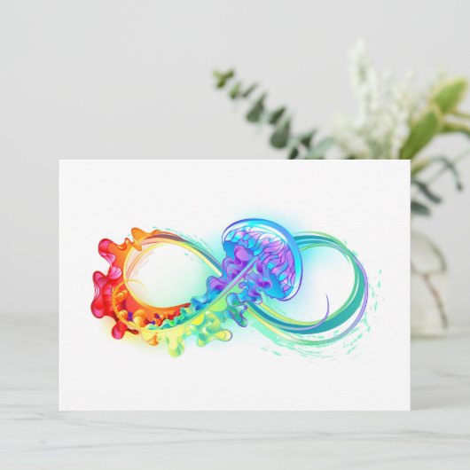 Faire-part Infinity with Rainbow Jellyfish (Debout devant)