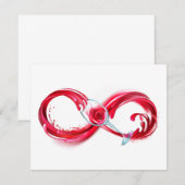 Faire-part Infinity with Red Wine (Devant / Derrière)