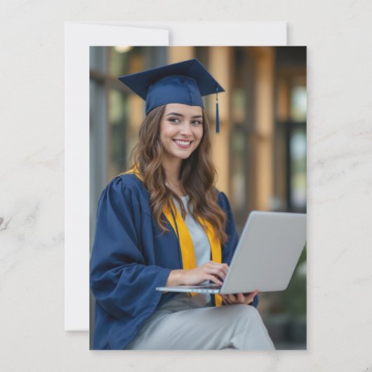 Faire-part Informatique et Information Graduation Photo (Dos)