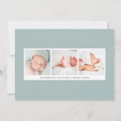 Faire-part Instantané | Naissance moderne Décontractée de deu (Dos)