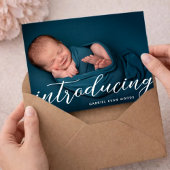Faire-part Introducing Personalized Name Photo Collage Birth
