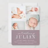 Faire-part Introduction classique | Naissance multiphoto (Devant)