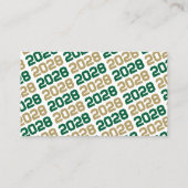 Faire-part Invitation de diplômes Green & Gold (Dos)