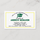 Faire-part Invitation de diplômes Jaune vert Insér (Devant)
