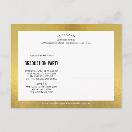 Faire-part / Invitation de graduation fièrement br (Dos)