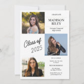 Faire-part Invitation de la fête de graduation pho (Dos)