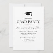 Faire-part Invitation de la fête de graduation pho (Dos)