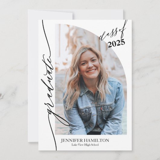 Faire-part Invitation de la fête de graduation pho (Devant)