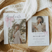 Faire-part Invitation de la fête de graduation pho