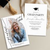 Faire-part Invitation de la fête de graduation pho