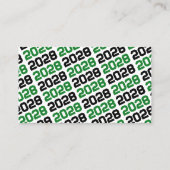 Faire-part Invitation noir vert Insertion (Dos)