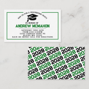 Faire-part Invitation noir vert Insertion