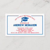 Faire-part Invitation Red & Blue Graduation Insére (Devant)