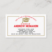 Faire-part Invitation Red & Gold (Devant)