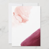 Faire-part Invités de Mariage à tarif réduit Burgundy & Blush (Dos)