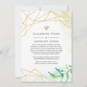 Faire-part Invités de mariage géométriques à l'aquarelle tend